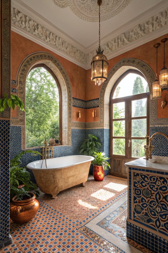 inviting airy moroccan bathrooms