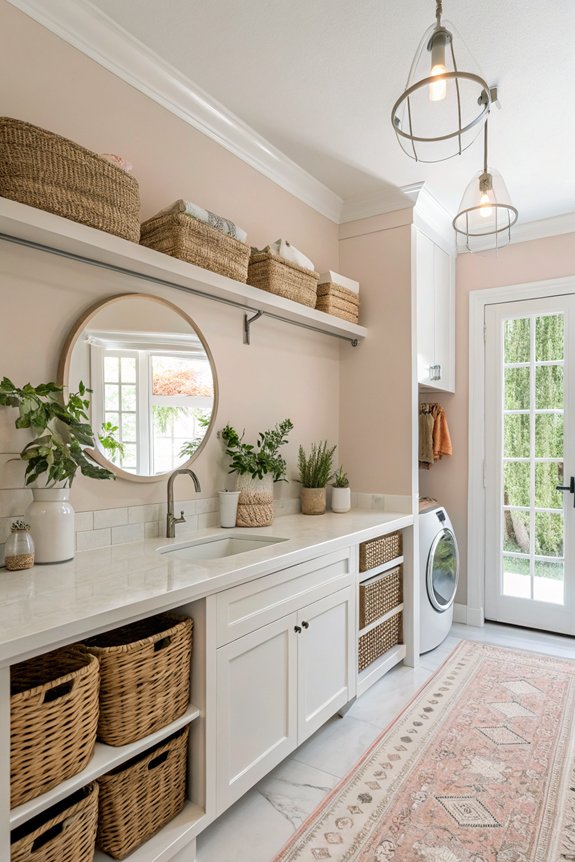 inviting laundry room entryway