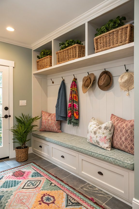 inviting mudroom decorative elements