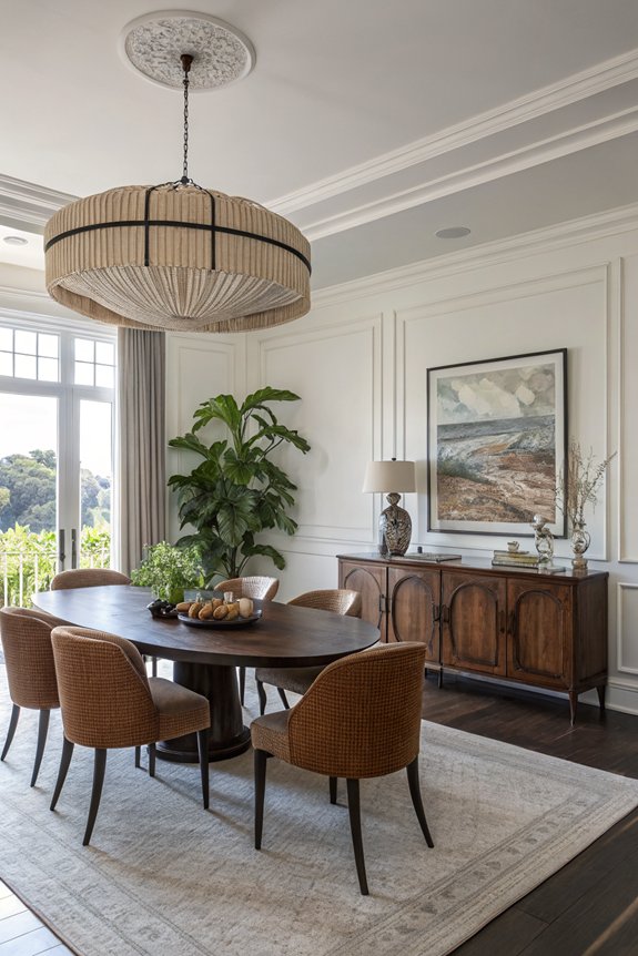 inviting spacious dining design