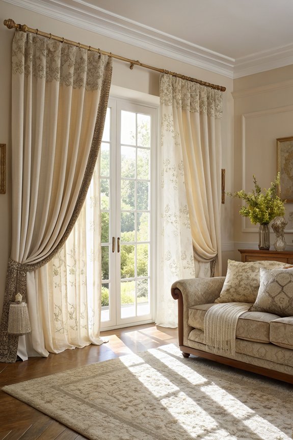 layered curtains for dimension