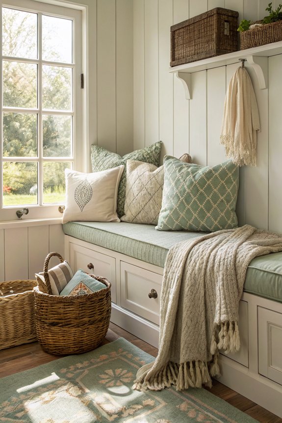 layered cushions for comfort