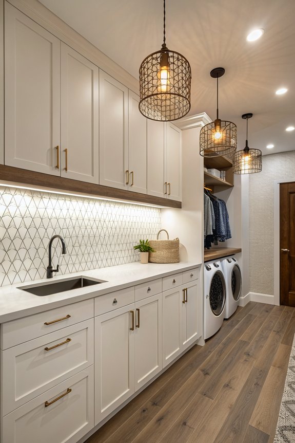 layered lighting for laundry