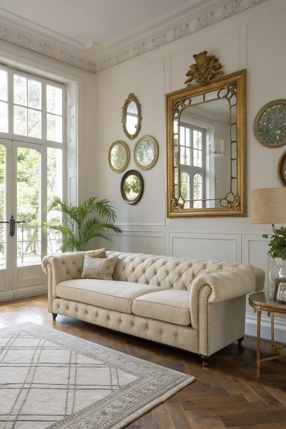 light reflecting mirror placement