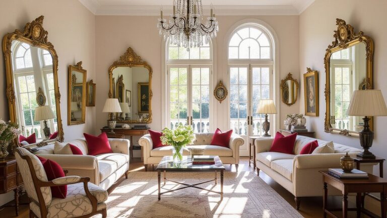 living room mirror designs