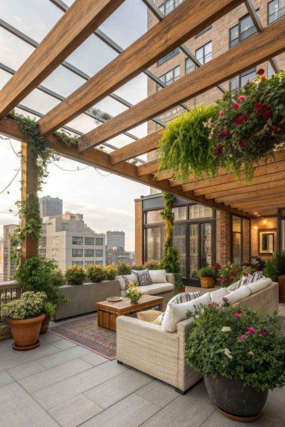 lush functional rooftop retreat