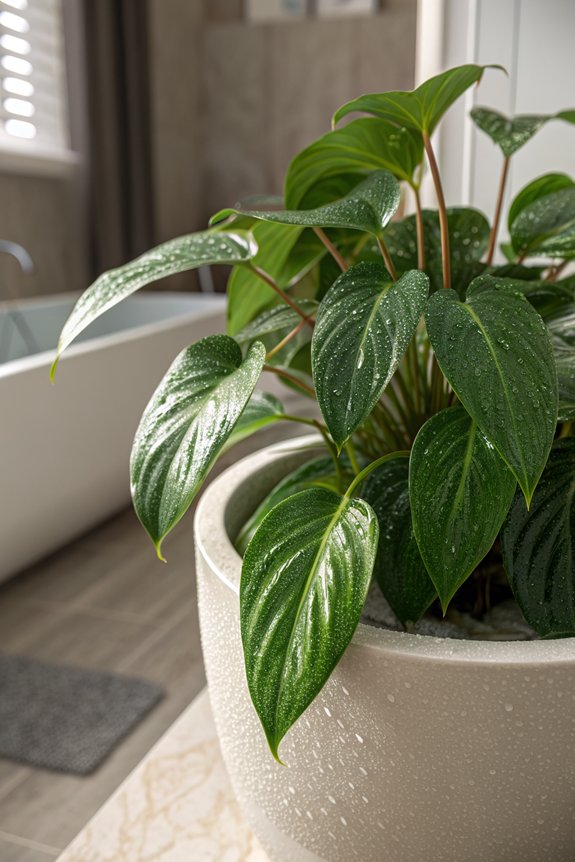lush low light bathroom plant