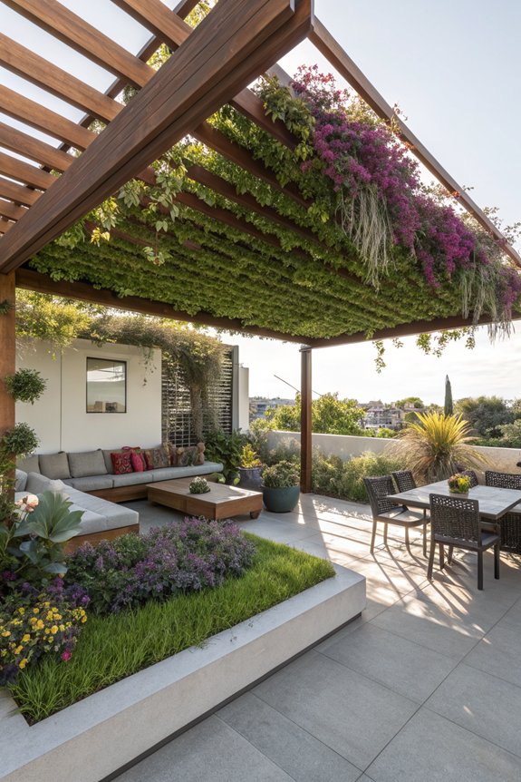 lush patio green roofs