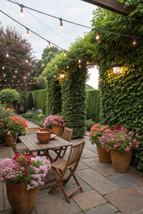 lush planting for privacy