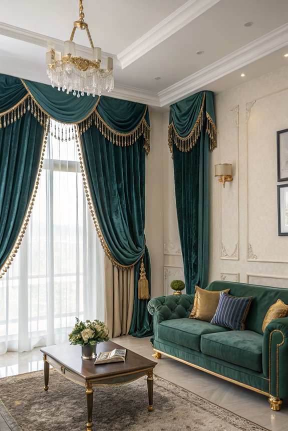 luxurious velvet drapes elevate