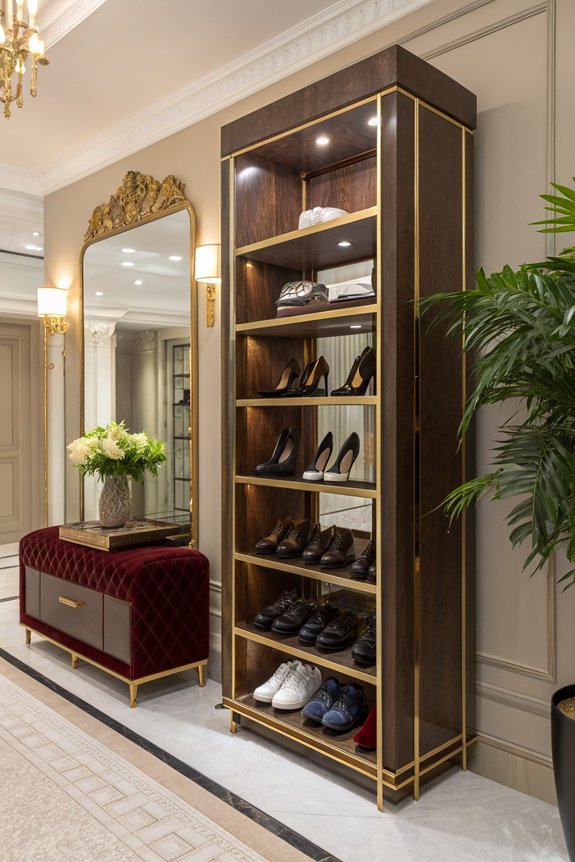 luxury shoe racks elegance