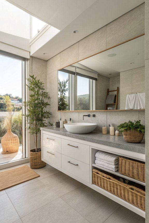 maximize minimalist bathroom space