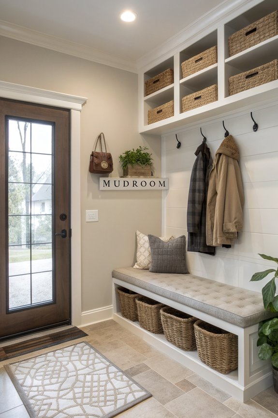 maximize mudroom storage effectively