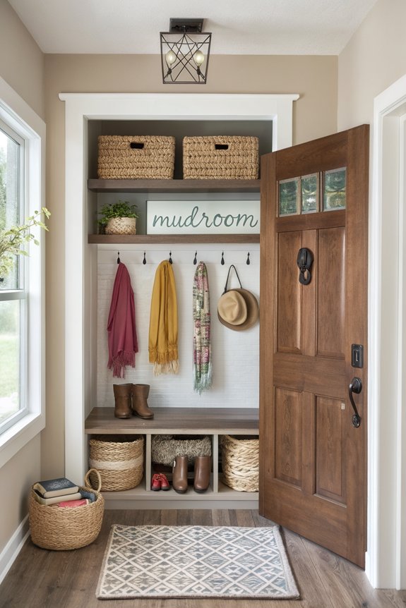 maximize mudroom storage efficiently