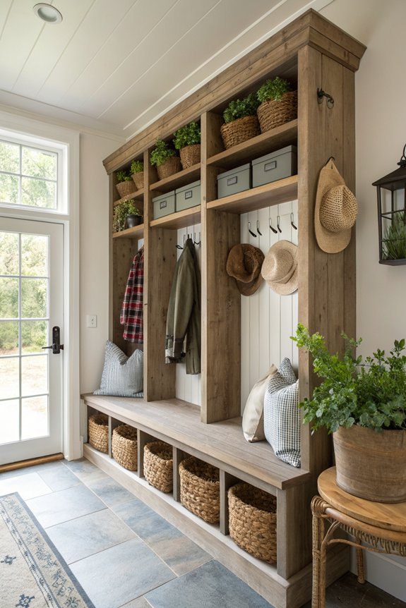 maximize mudroom vertical storage