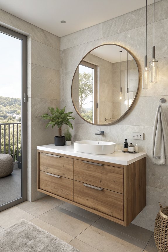 maximize space with minimalist vanities