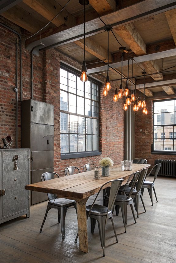 metal accents for industrial style
