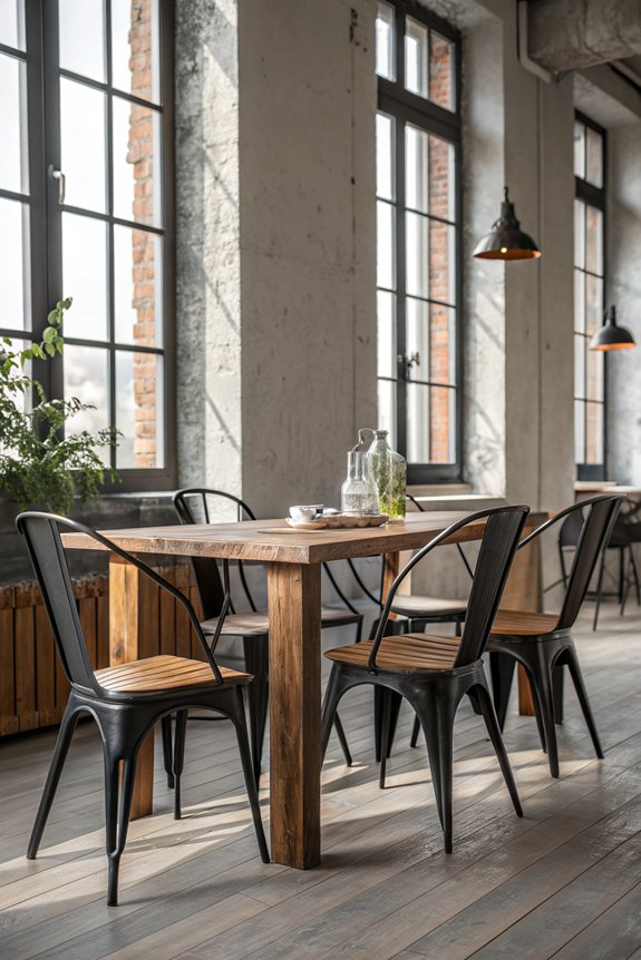 metal and wood pairing