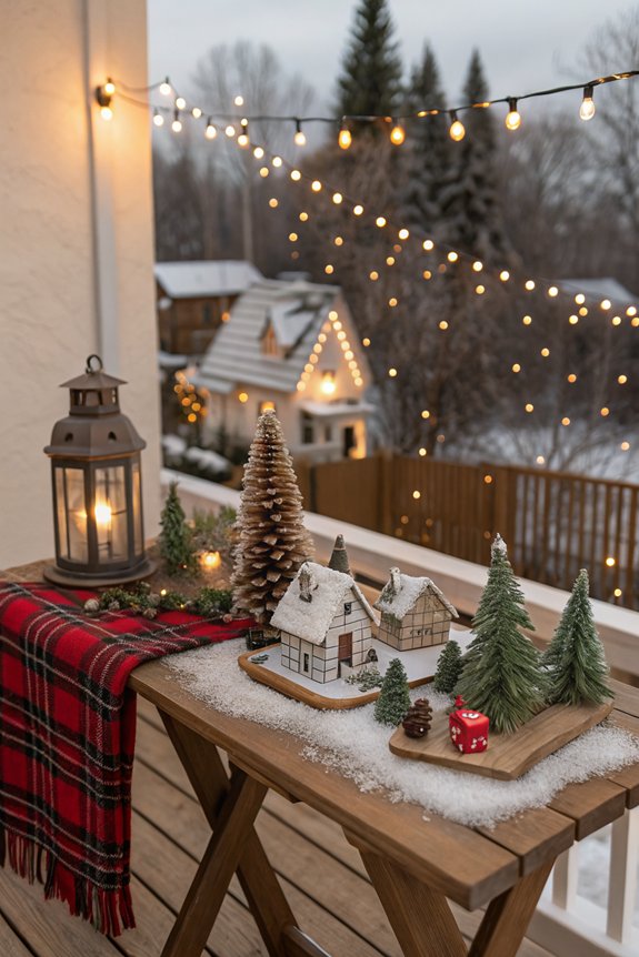 miniature winter village display