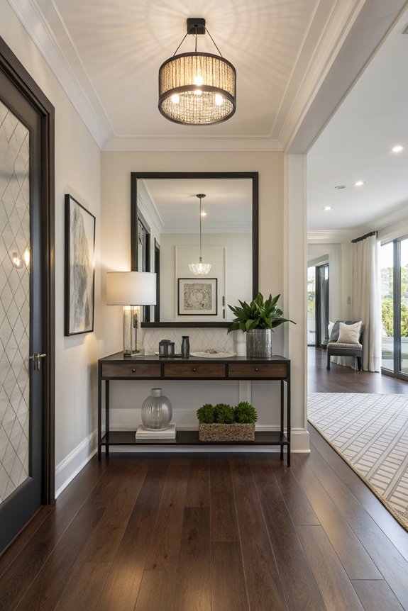 mirrors brighten entryway ambiance