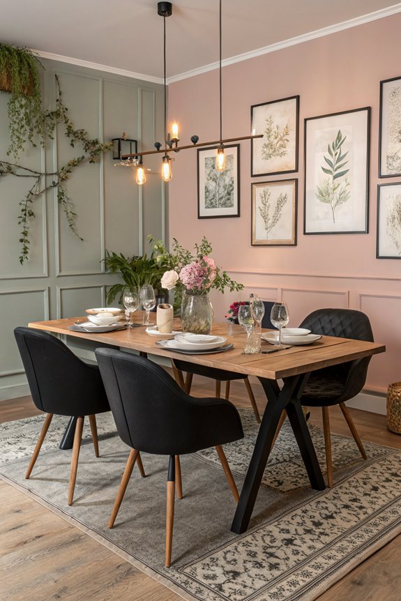 mix black chairs stylishly