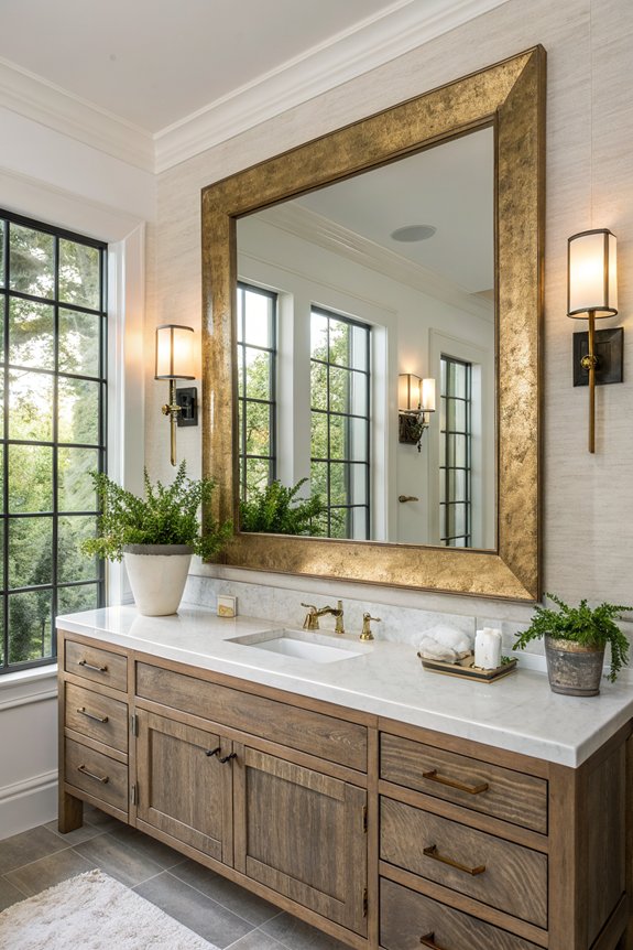 mixed materials mirror designs