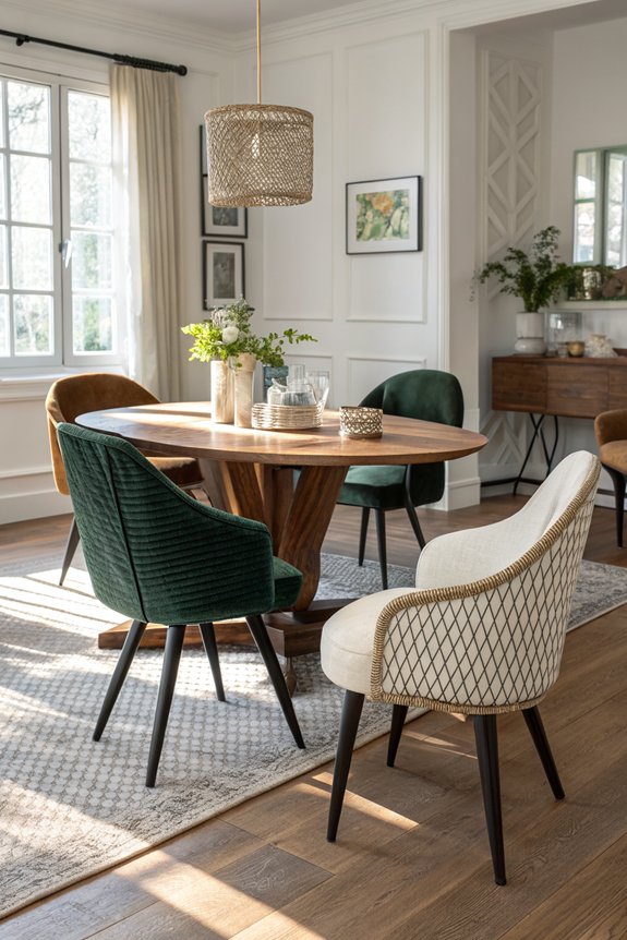 mixing dining chair styles
