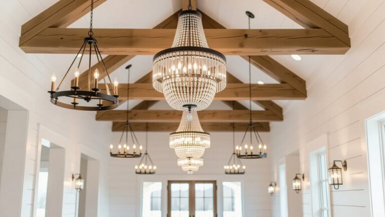 modern farmhouse foyer chandeliers
