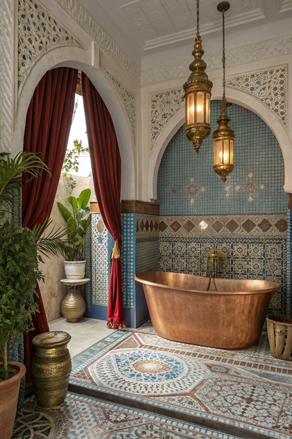 moroccan inspired bathroom fixtures