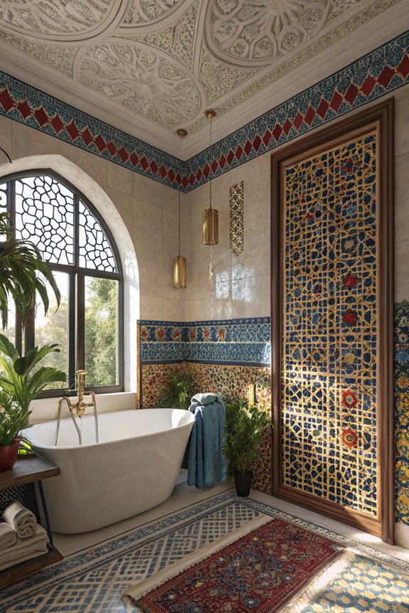 mosaic accents enrich bathrooms