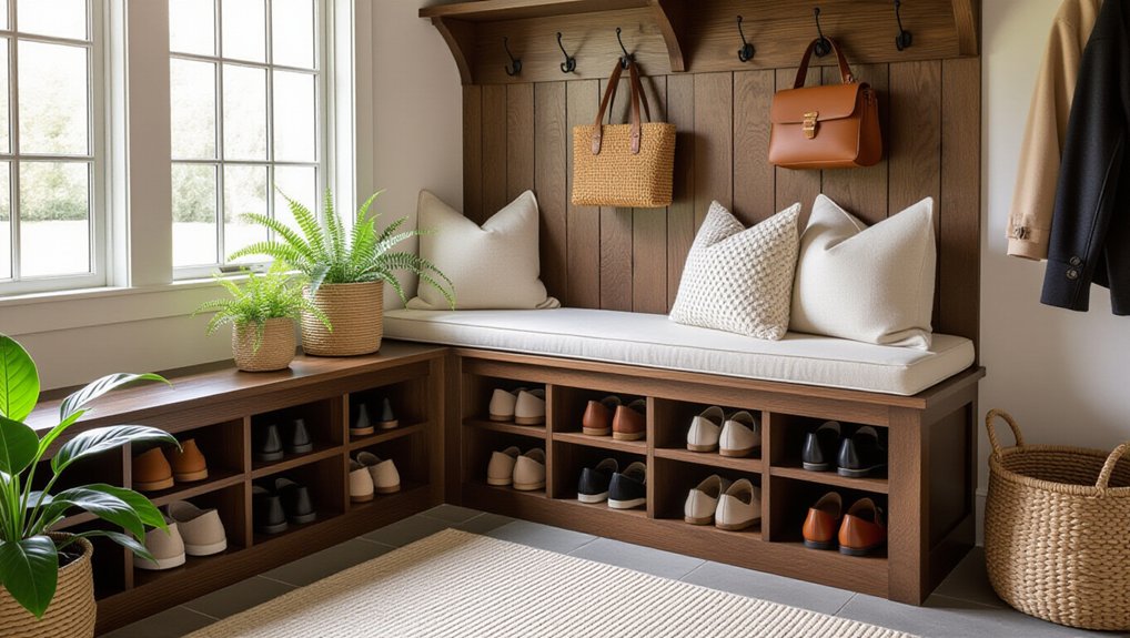 mudroom bench shoe storage