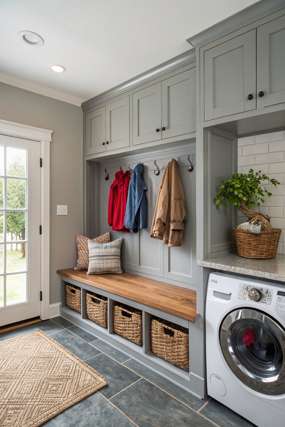 mudroom laundry space efficiency
