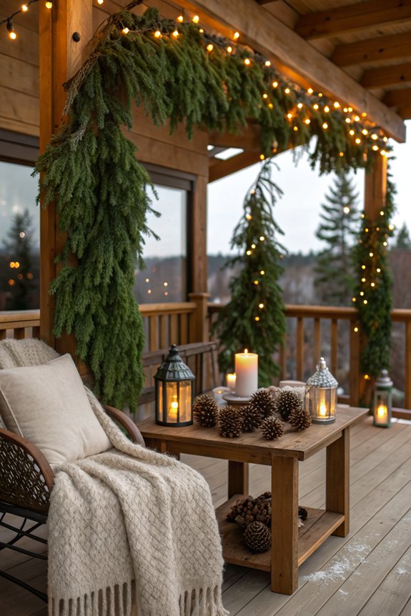 natural holiday patio decor
