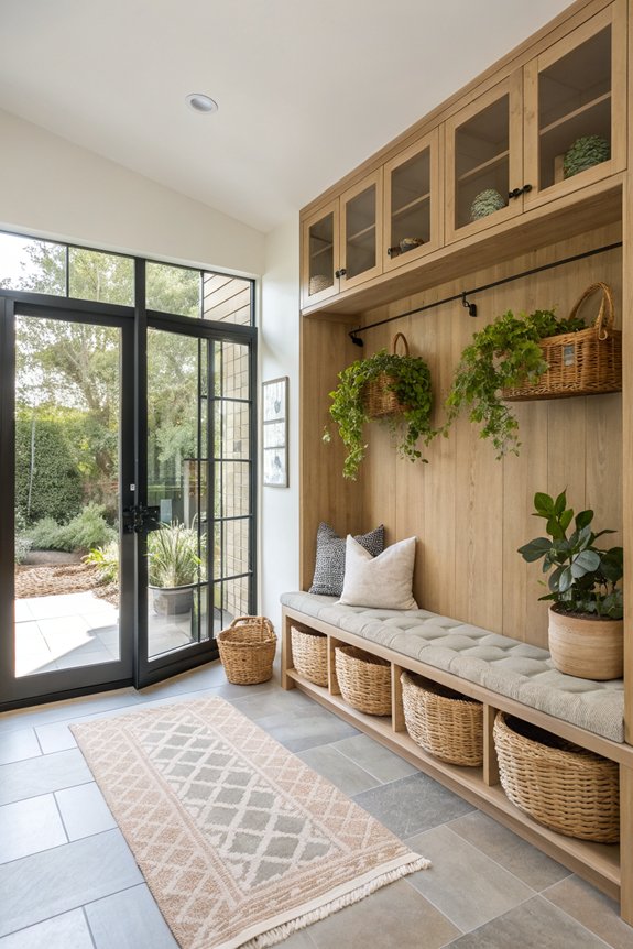 nature inspired mudroom design