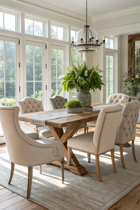 neutral chairs create harmony