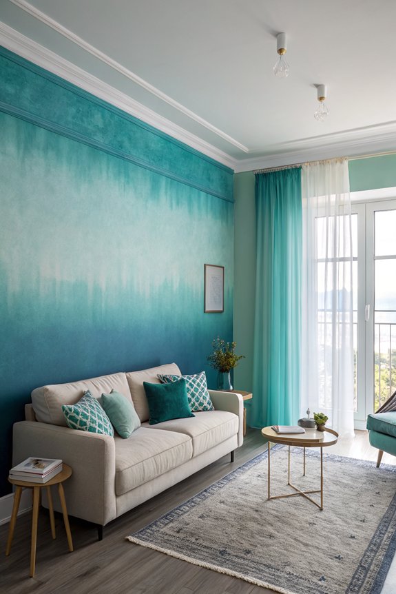 ombre wall painting technique