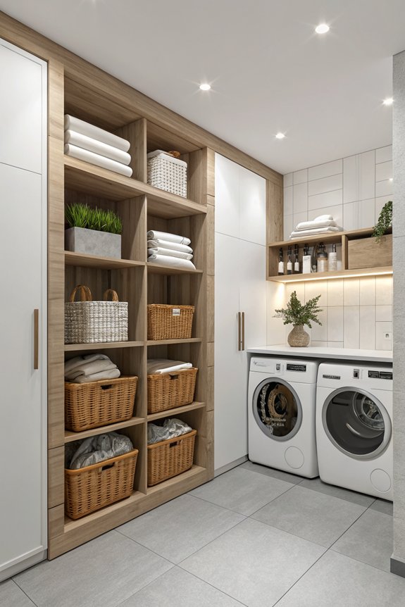 open shelving for organization