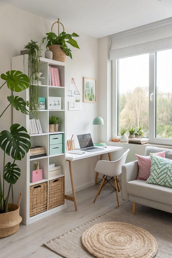 open shelving for organization