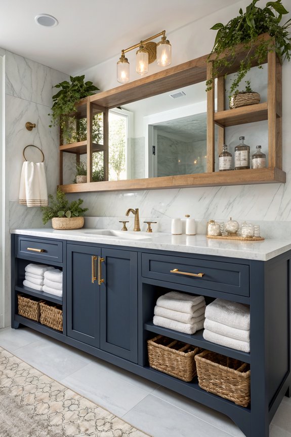 open shelving practical storage