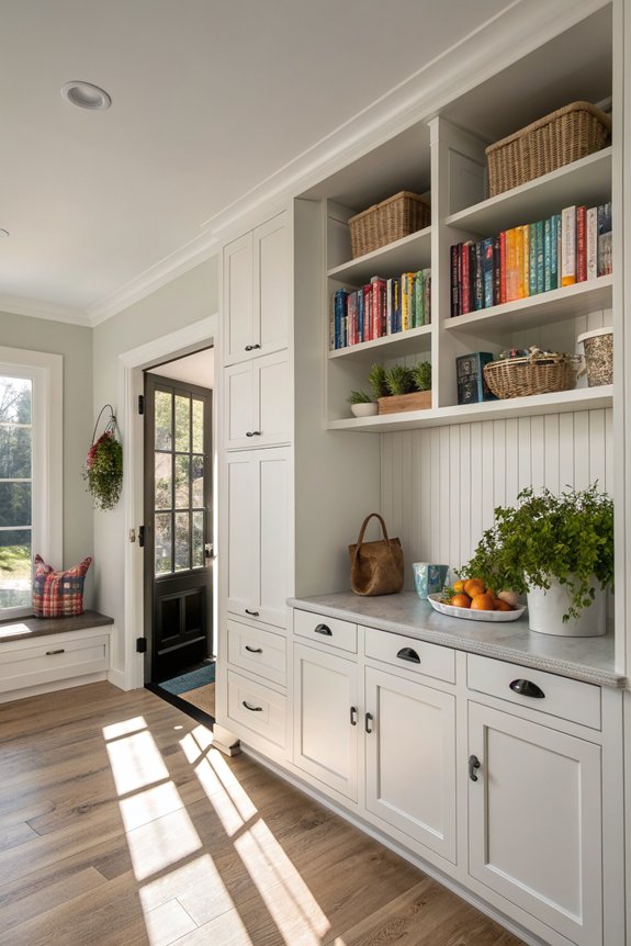 open shelving vs closed cabinets
