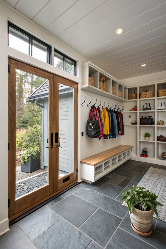 organized outdoor equipment storage