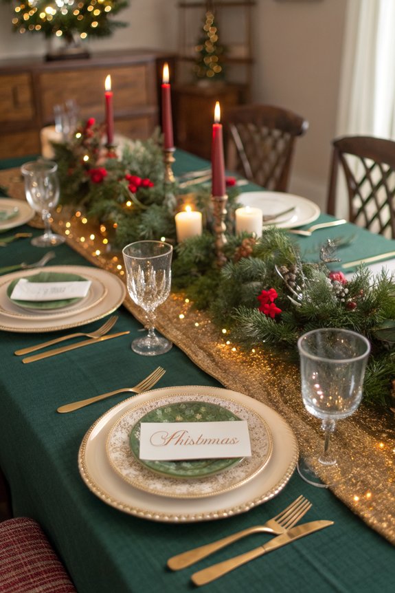 personalized christmas dining decor