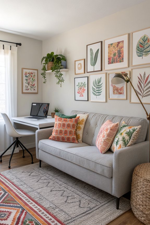 personalized couch workspace decor