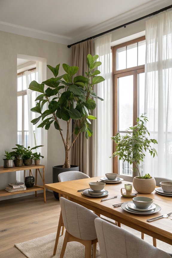 plants enhance japandi dining