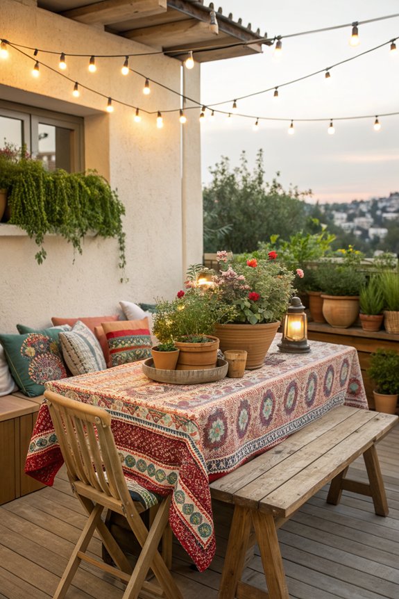 potted plants enhance patio ambiance
