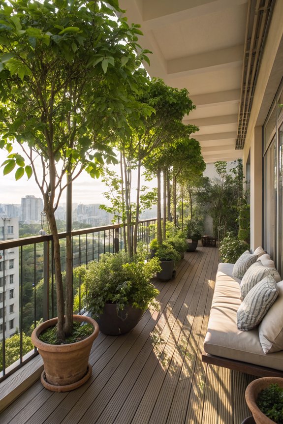 potted trees for privacy