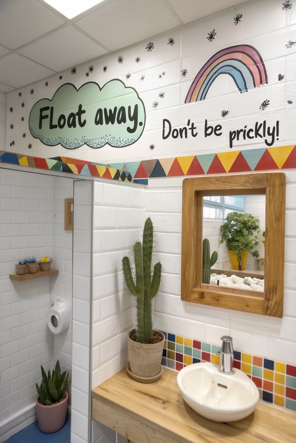 quirky bathroom signage ideas