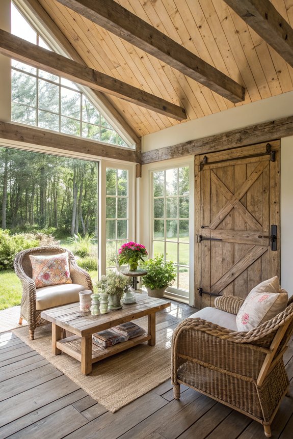 reclaimed wood adds authenticity