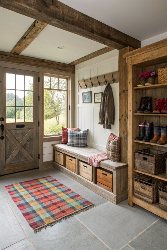 repurposed materials mudroom ideas