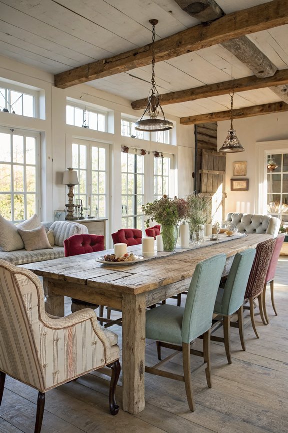 rustic farmhouse chair mix